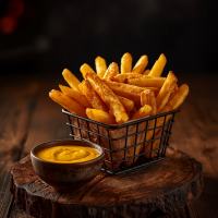 Pommes frites mit Curry Sauce