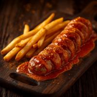 Currywurst mit Pommes